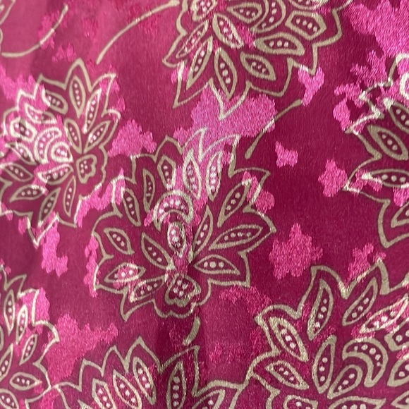 Vintage Andrea Gayle polyester floral button down blouse with shoulder pads - Picture 7 of 8